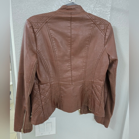 Black Rivet Leather Jacket - Picture 2 of 4